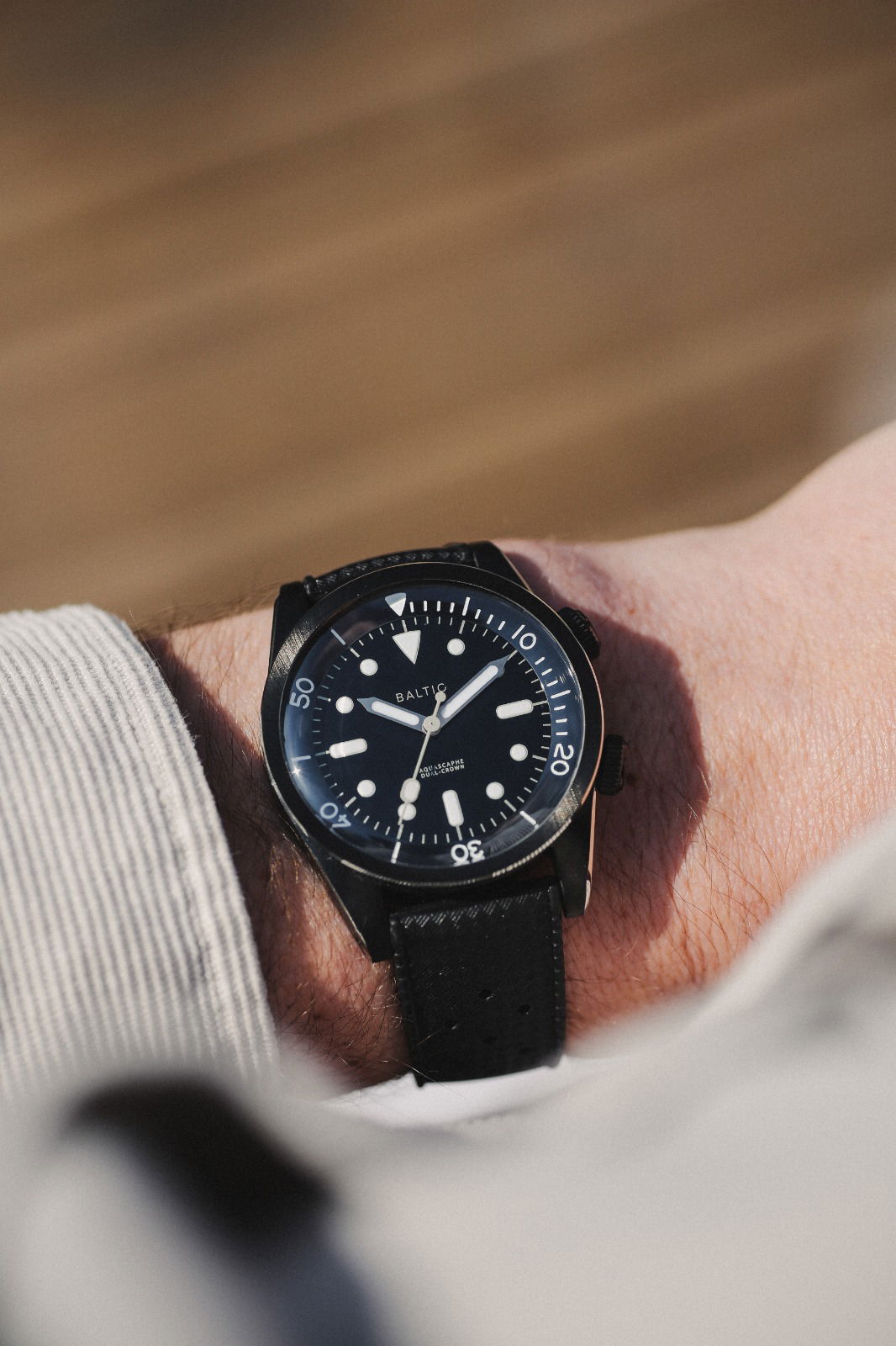 Aquascaphe Dual-Crown - Black PVD - Black