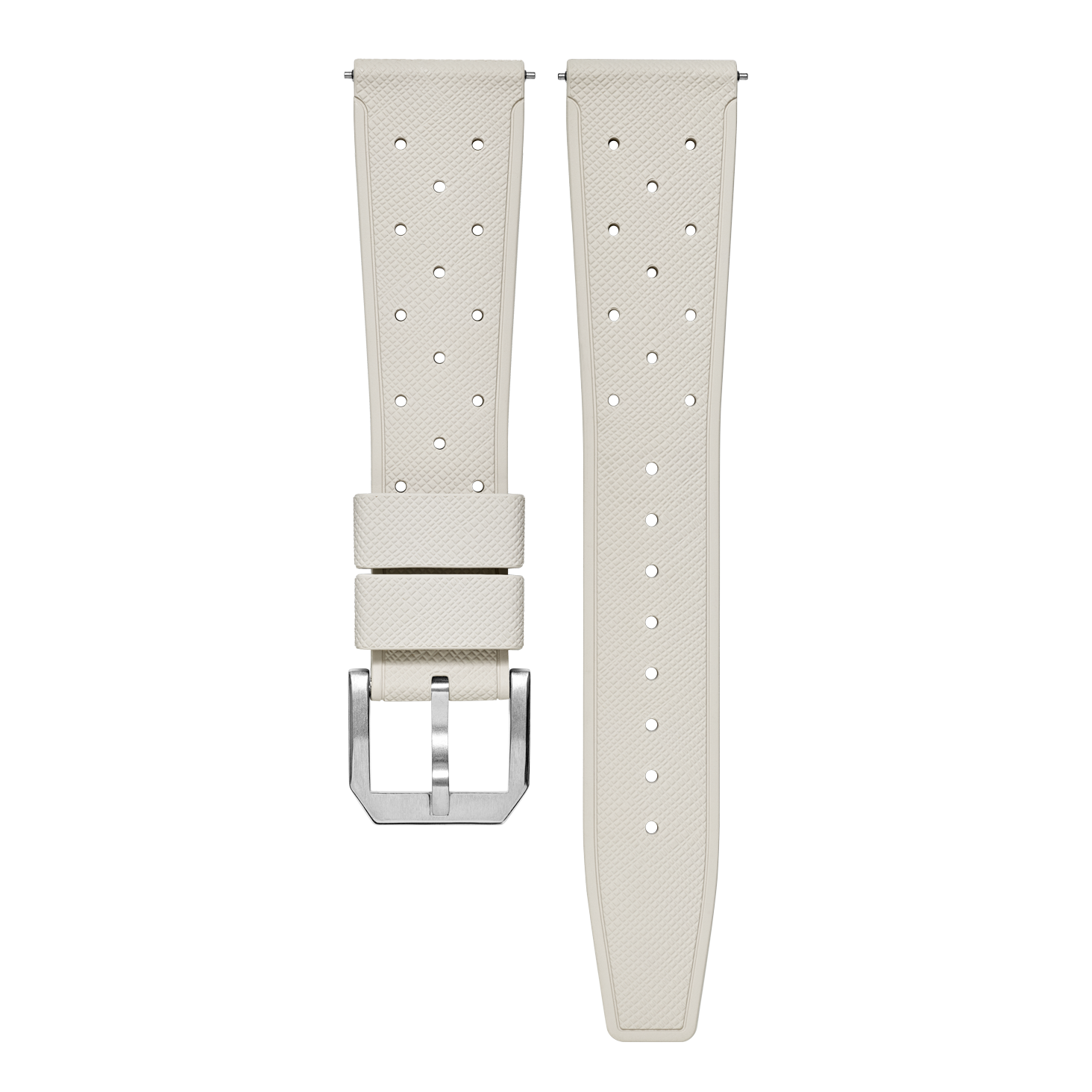 Rubber Classic strap - Warm Silver